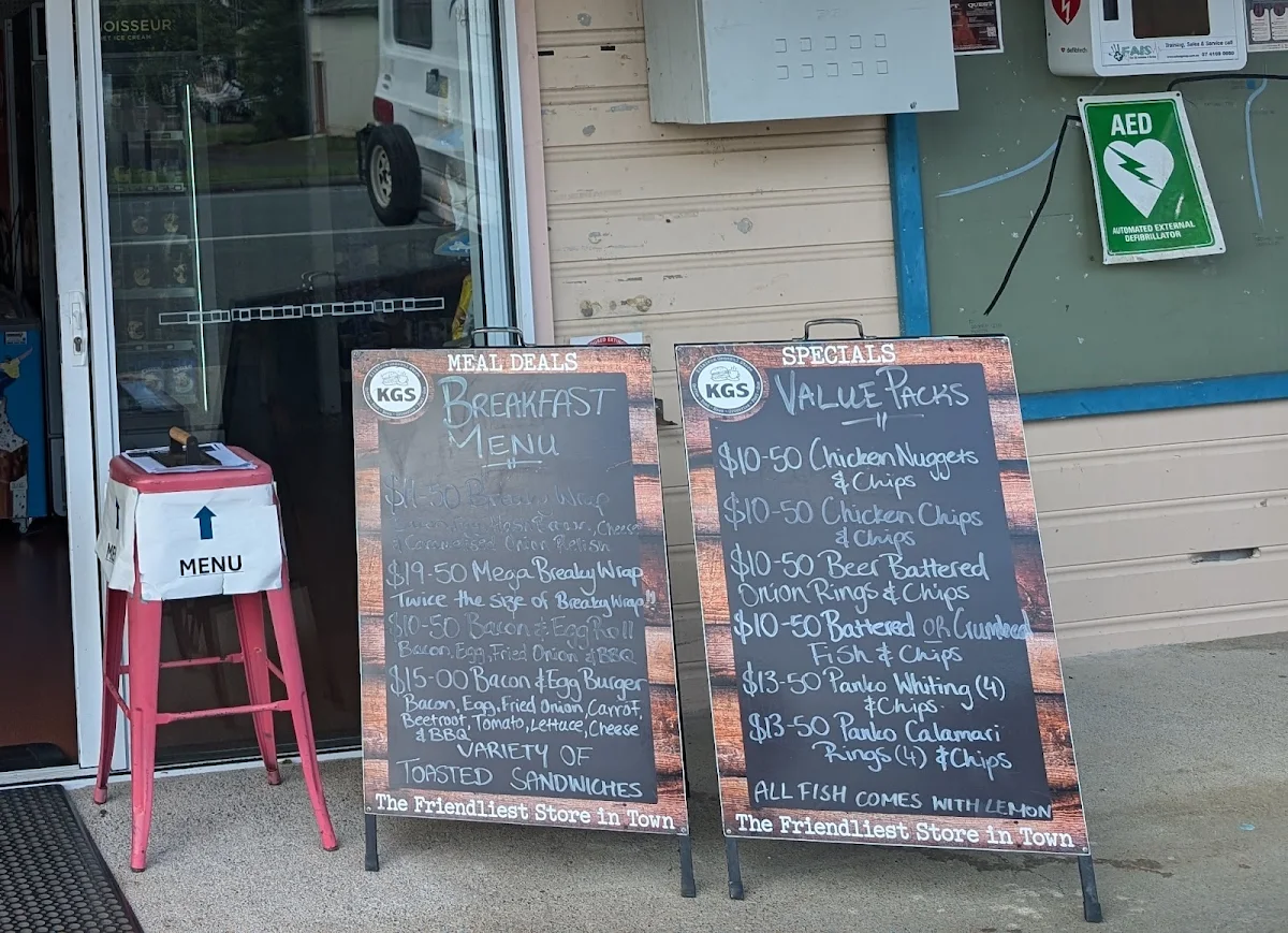 Menu, Kilkivan General Store & Takeaway