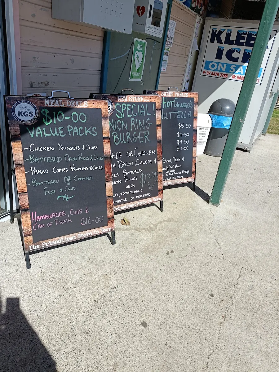 Menu, Kilkivan General Store & Takeaway