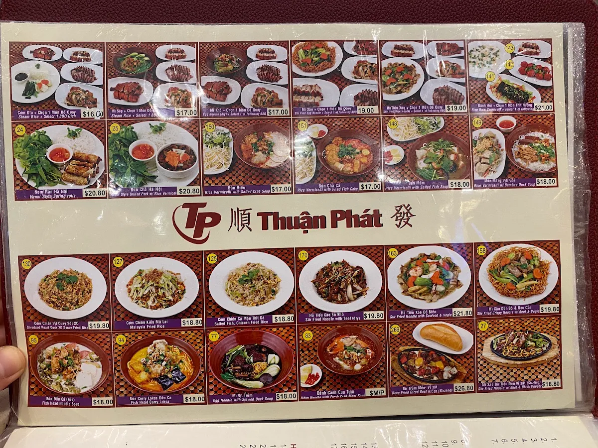 Menu, Thuan Phat