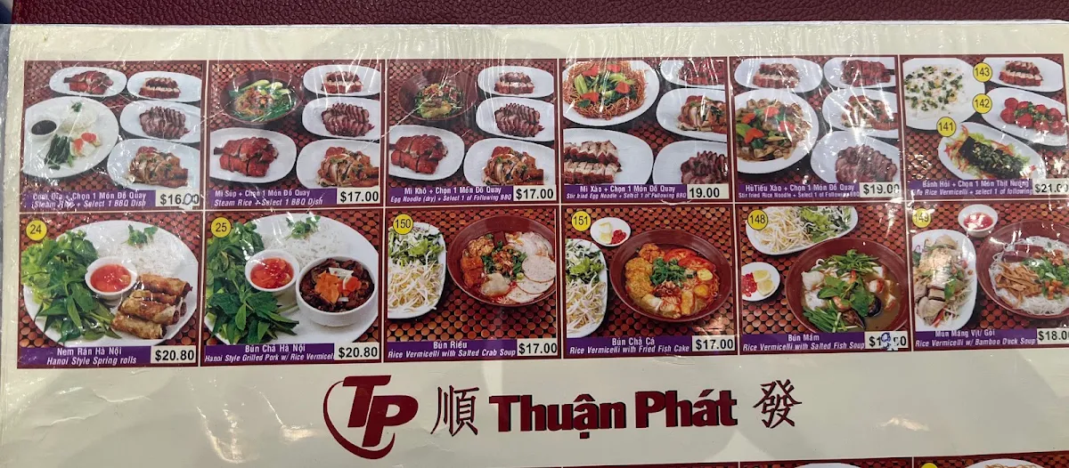 Menu, Thuan Phat