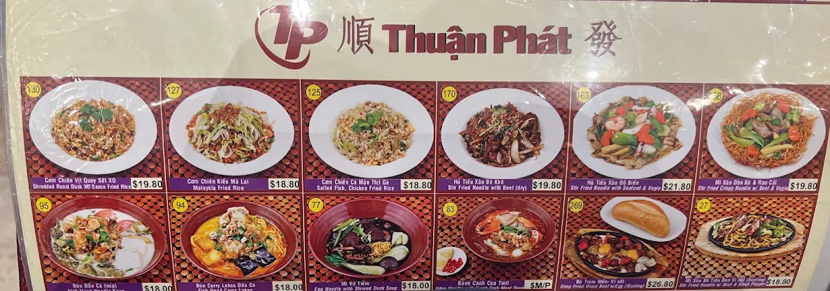 Menu, Thuan Phat