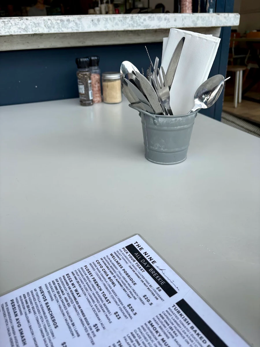 Menu, The Nine