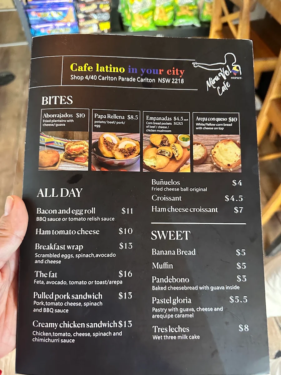 Menu, Mira Ve Cafe