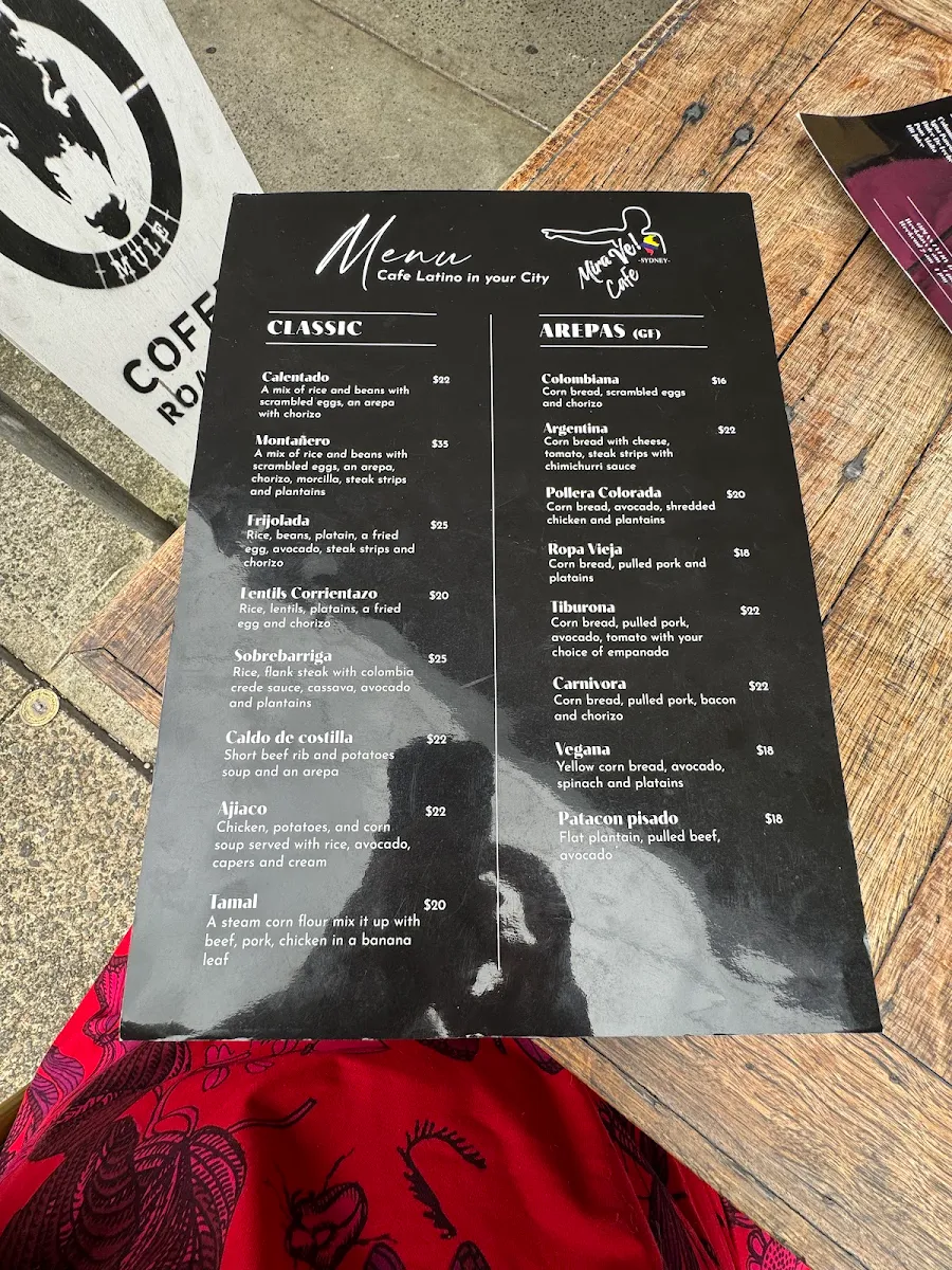 Menu, Mira Ve Cafe