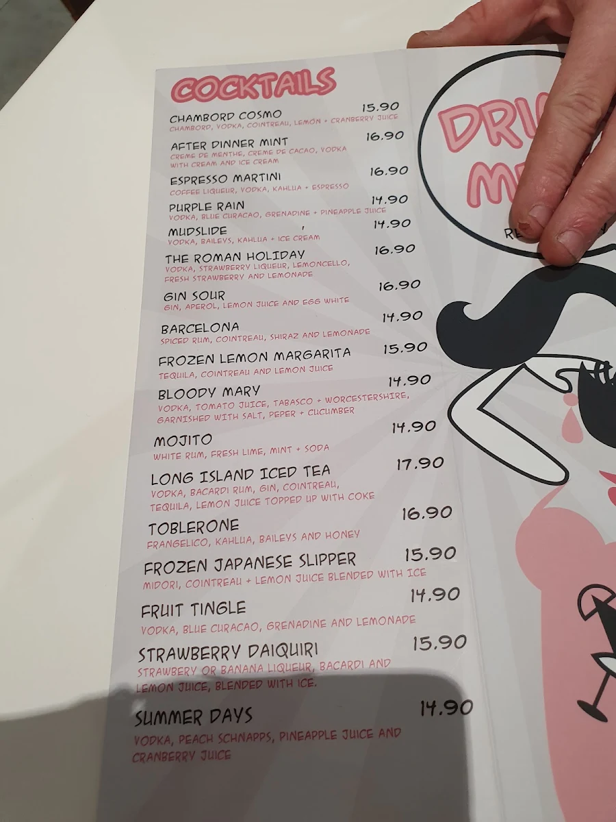 Menu, Lazy Moe's