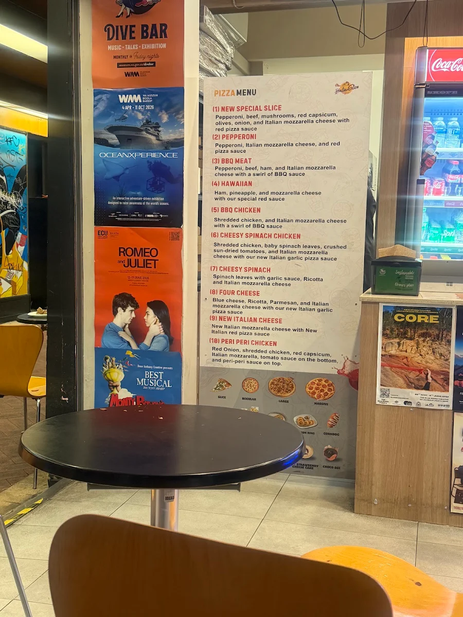 Menu, New Italian Slice Pizzeria
