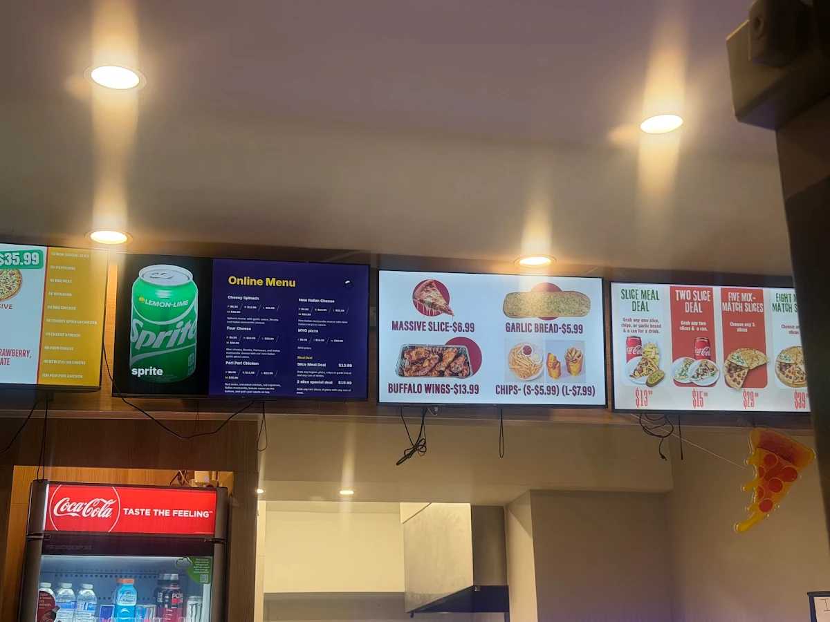 Menu, New Italian Slice Pizzeria