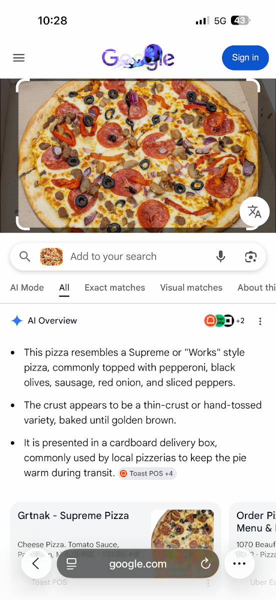 Menu, New Italian Slice Pizzeria