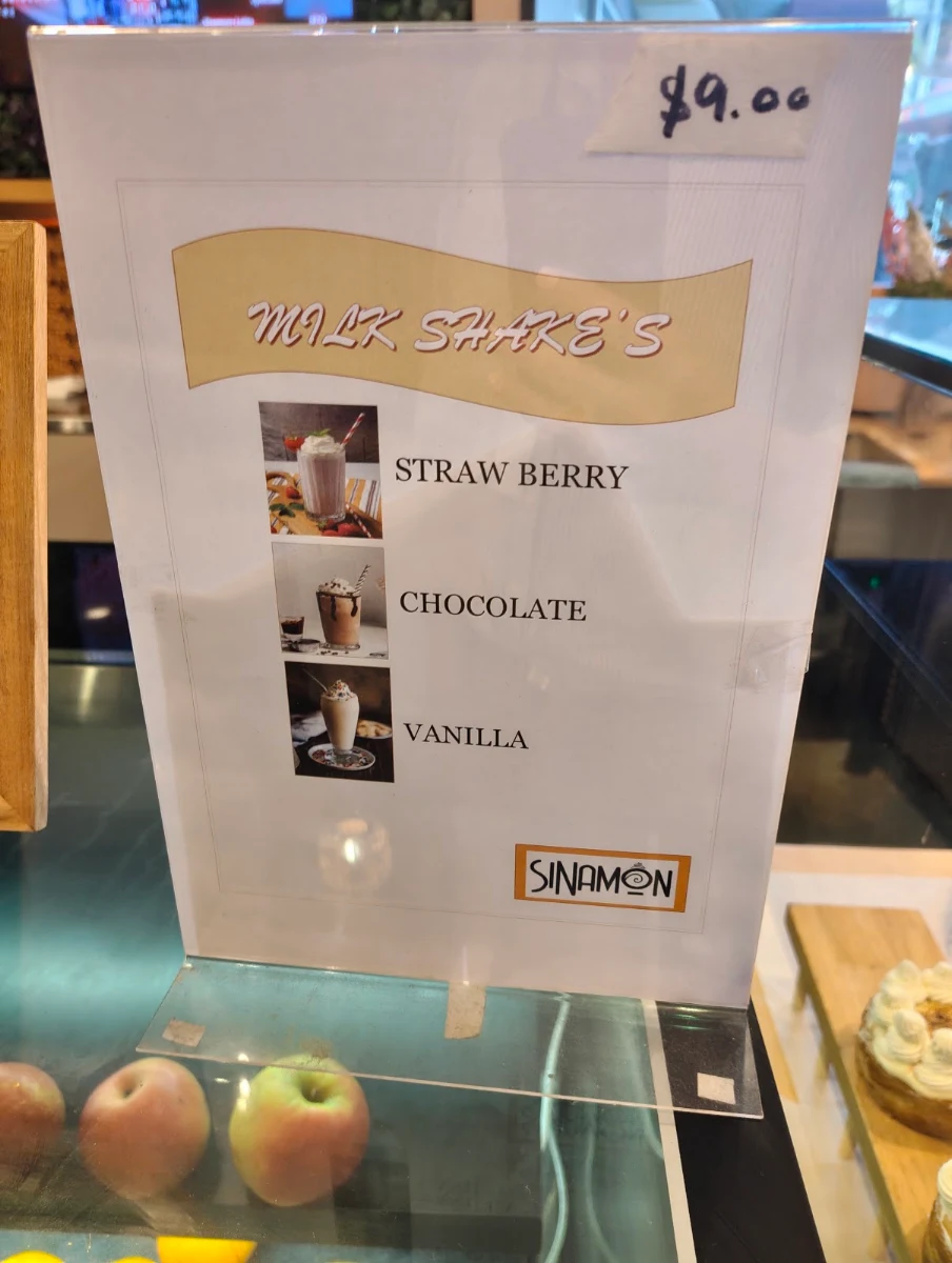 Menu, Sinamon
