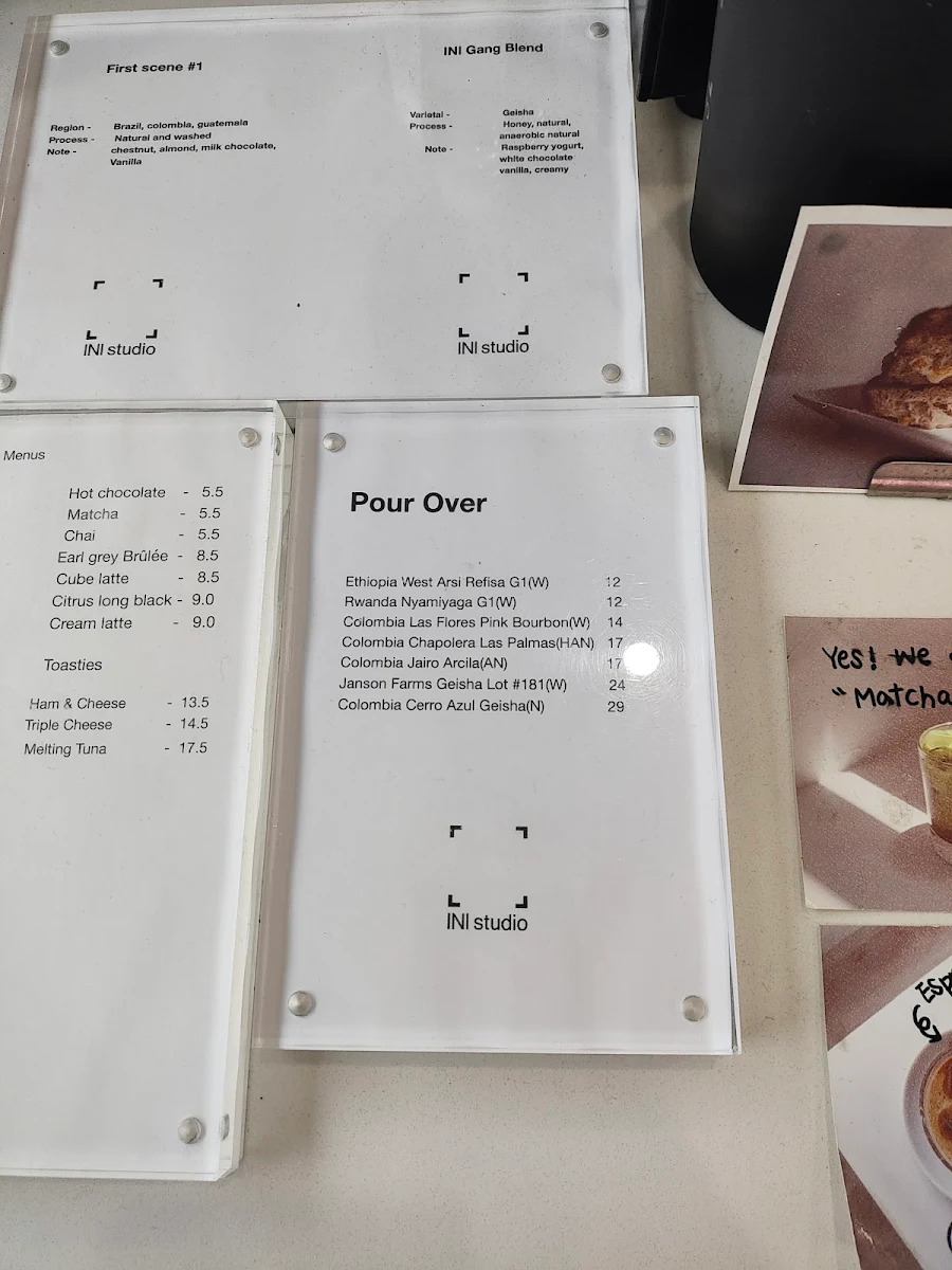 Menu, INI Coffee