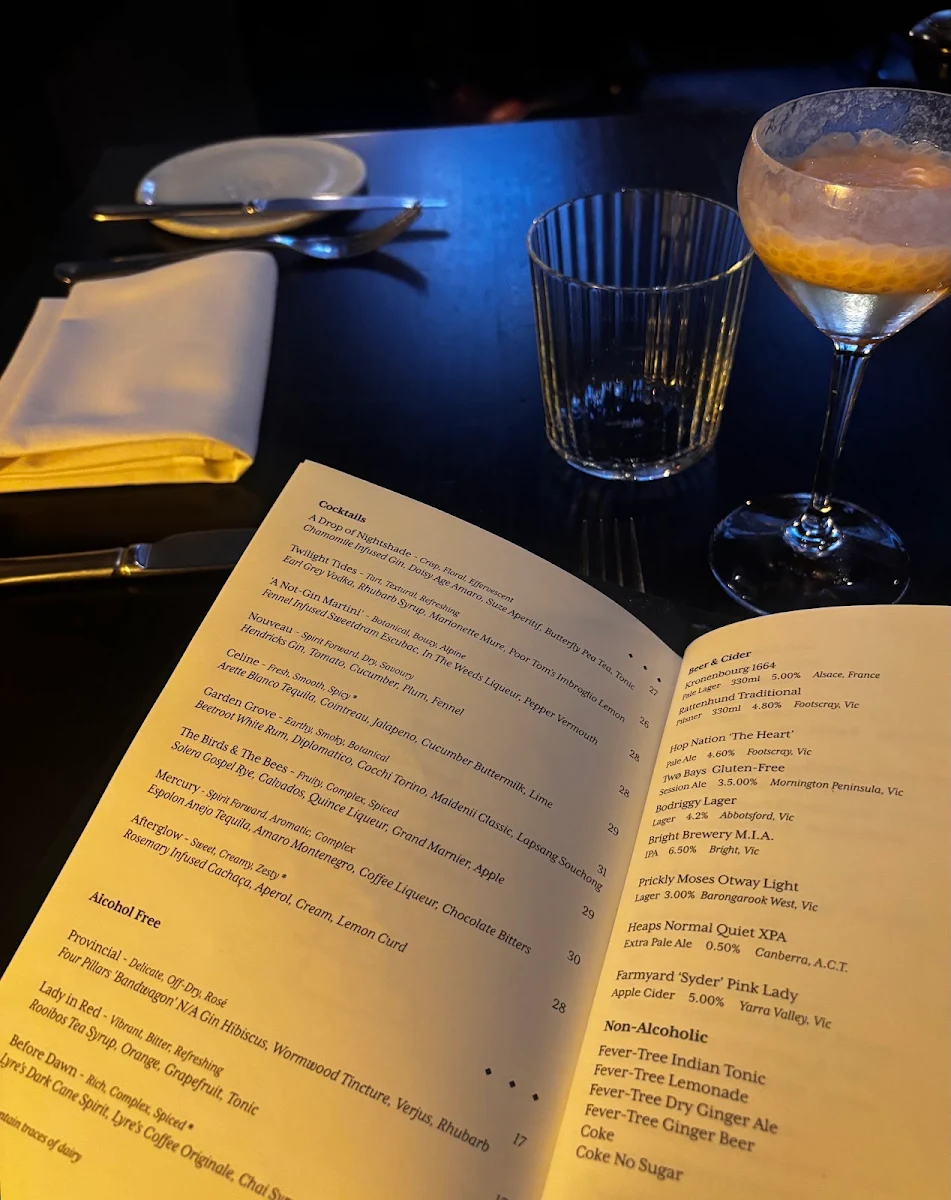 Menu, Chancery Lane