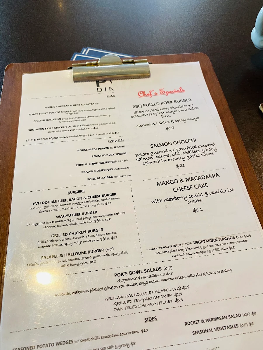 Menu, Parkview Hotel Alexandria