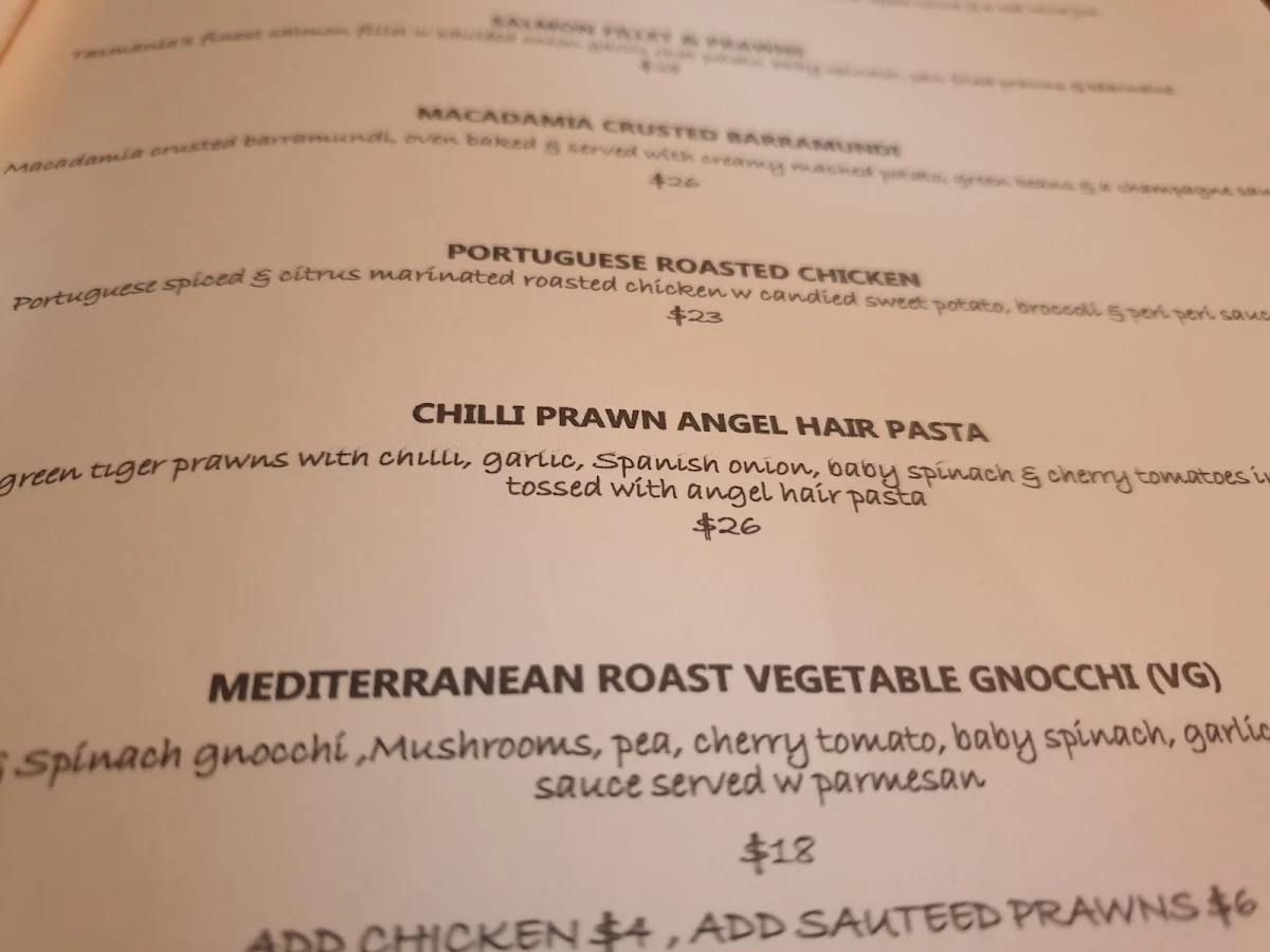 Menu, Parkview Hotel Alexandria