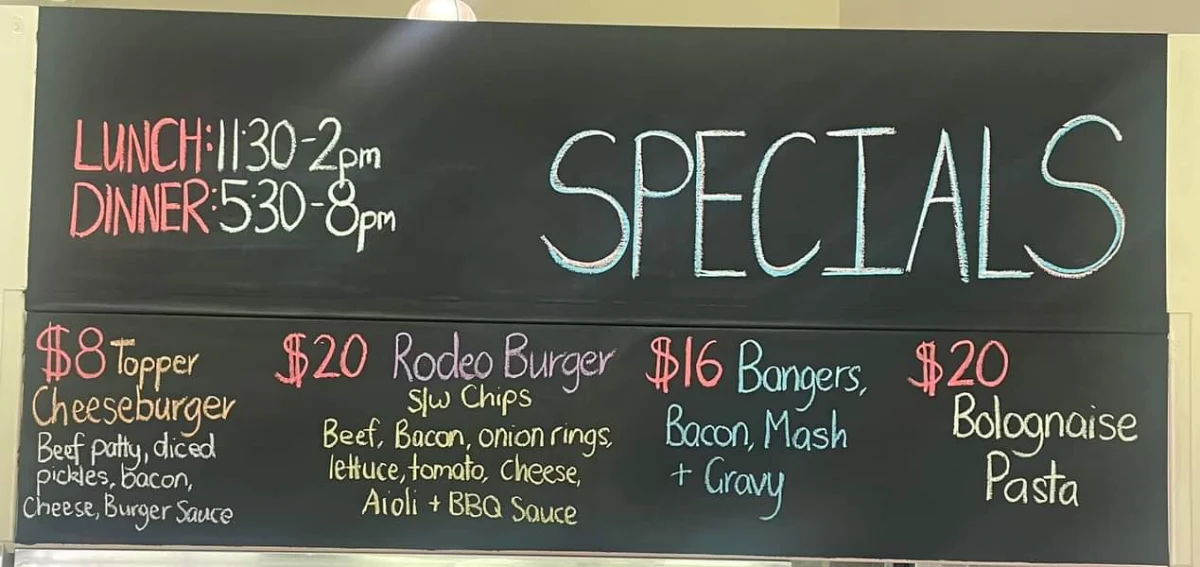 Menu, Miller Park Hotel