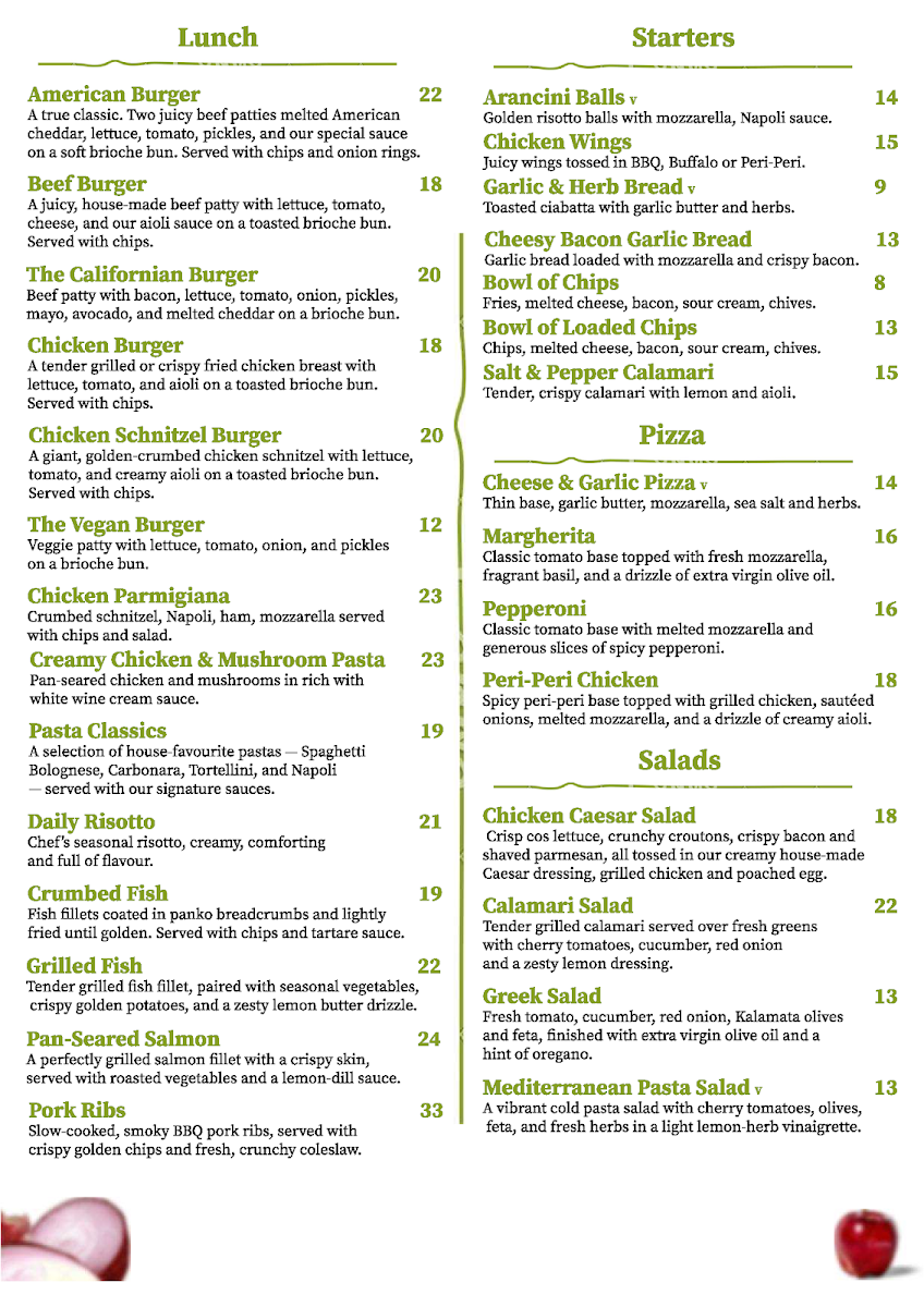 Menu, Basil with Thyme