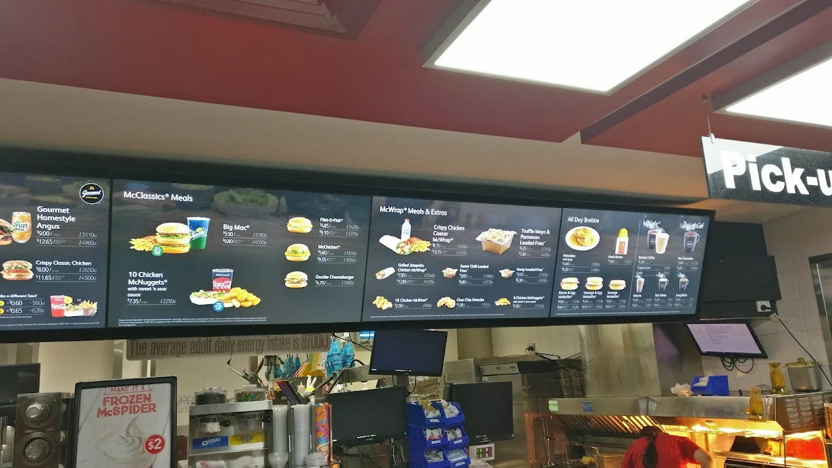 Menu, McDonald's Niddrie