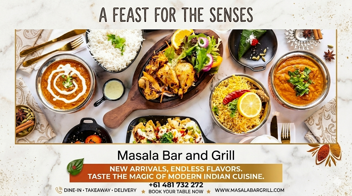 Menu, Indian Restaurant | Masala Bar and Grill | Berwick