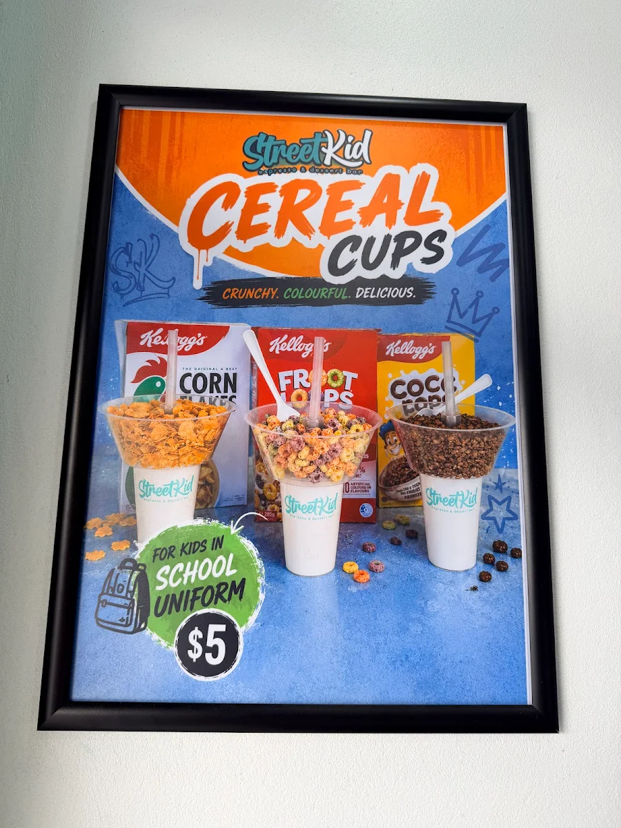 Menu, Street Kid Cafe