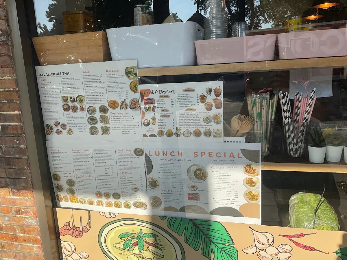 Menu, Halalicious Thai
