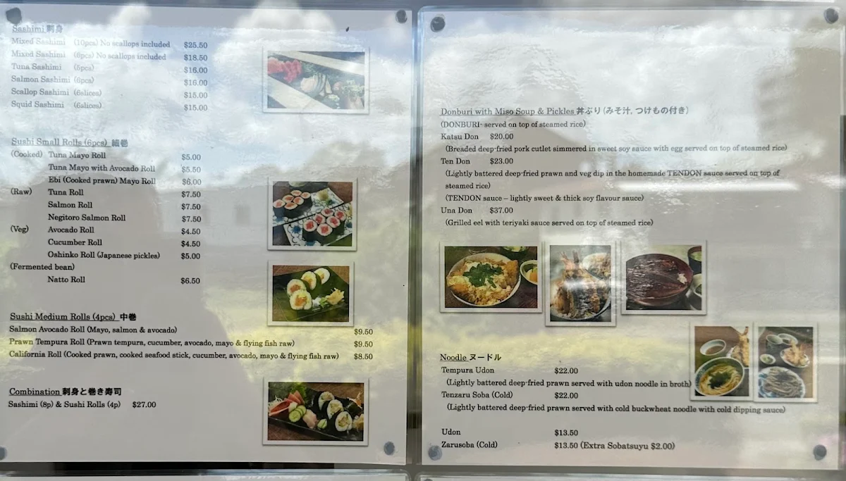 Menu, Daiki Japanese Restaurant