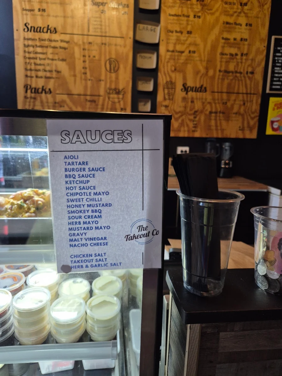Menu, The Takeout Co