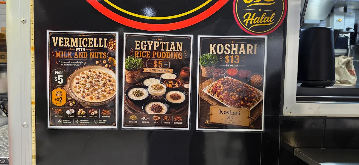 Menu, Egyptian Eats & Co