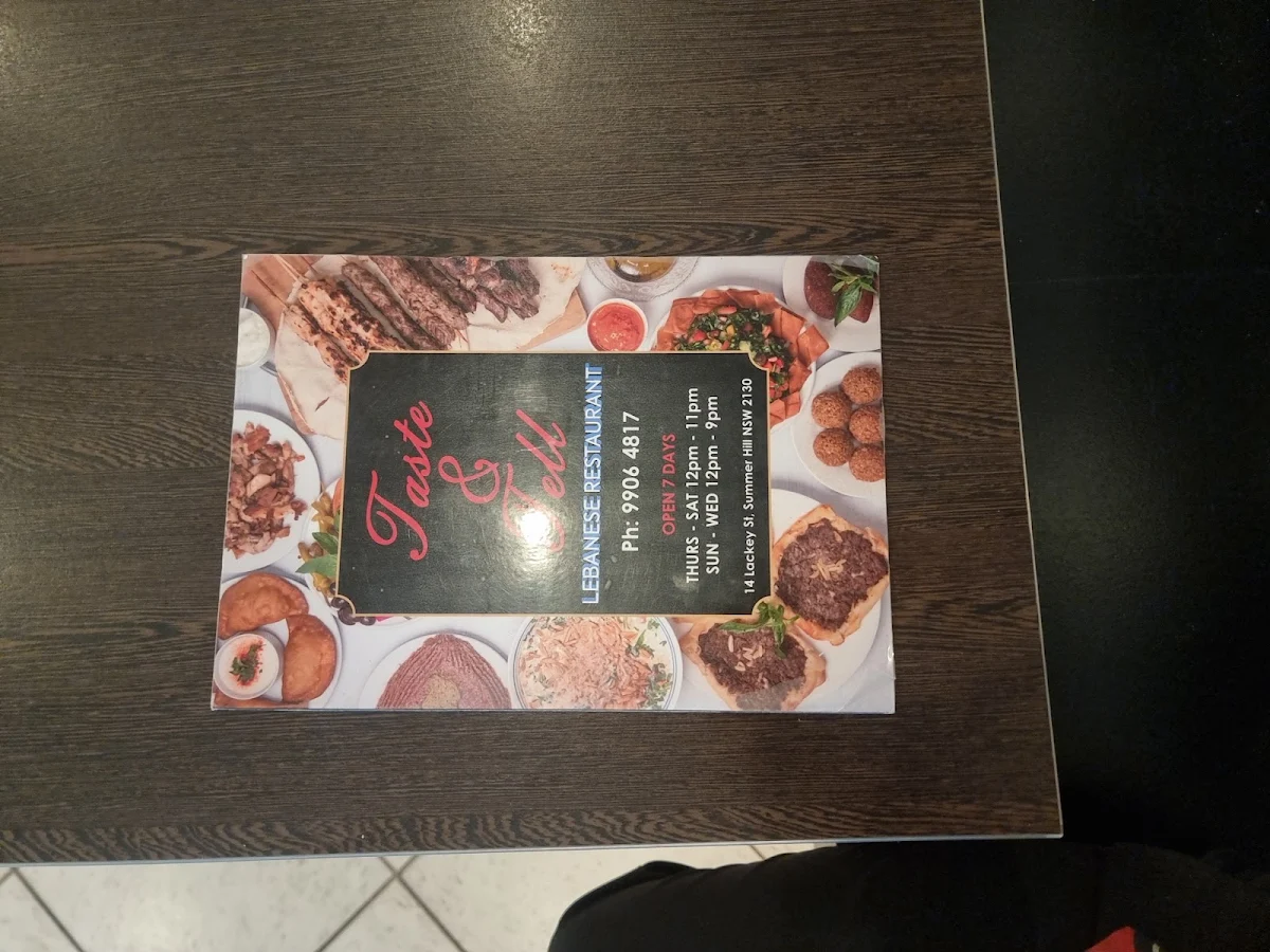 Menu, Taste & Tell