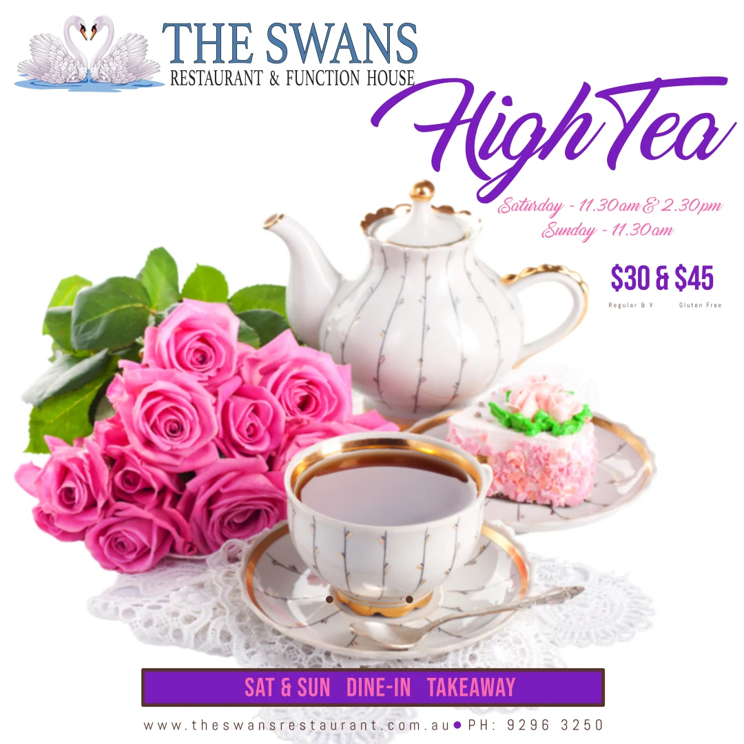 Menu, The Swans Restaurant & Function House
