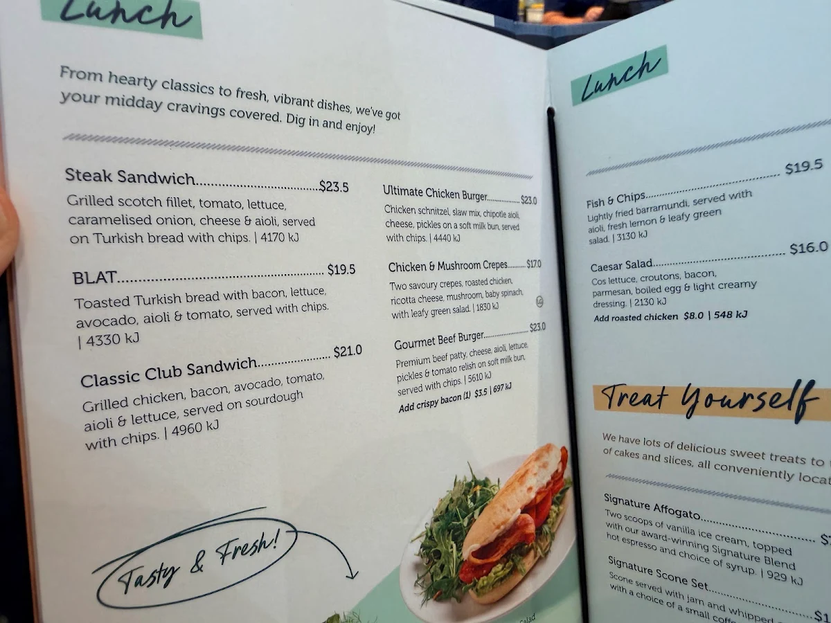 Menu, Jamaica Blue Busselton