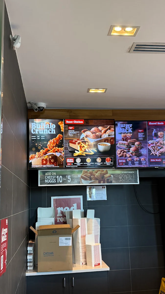 Menu, Red Rooster Geelong Bypass Southbound