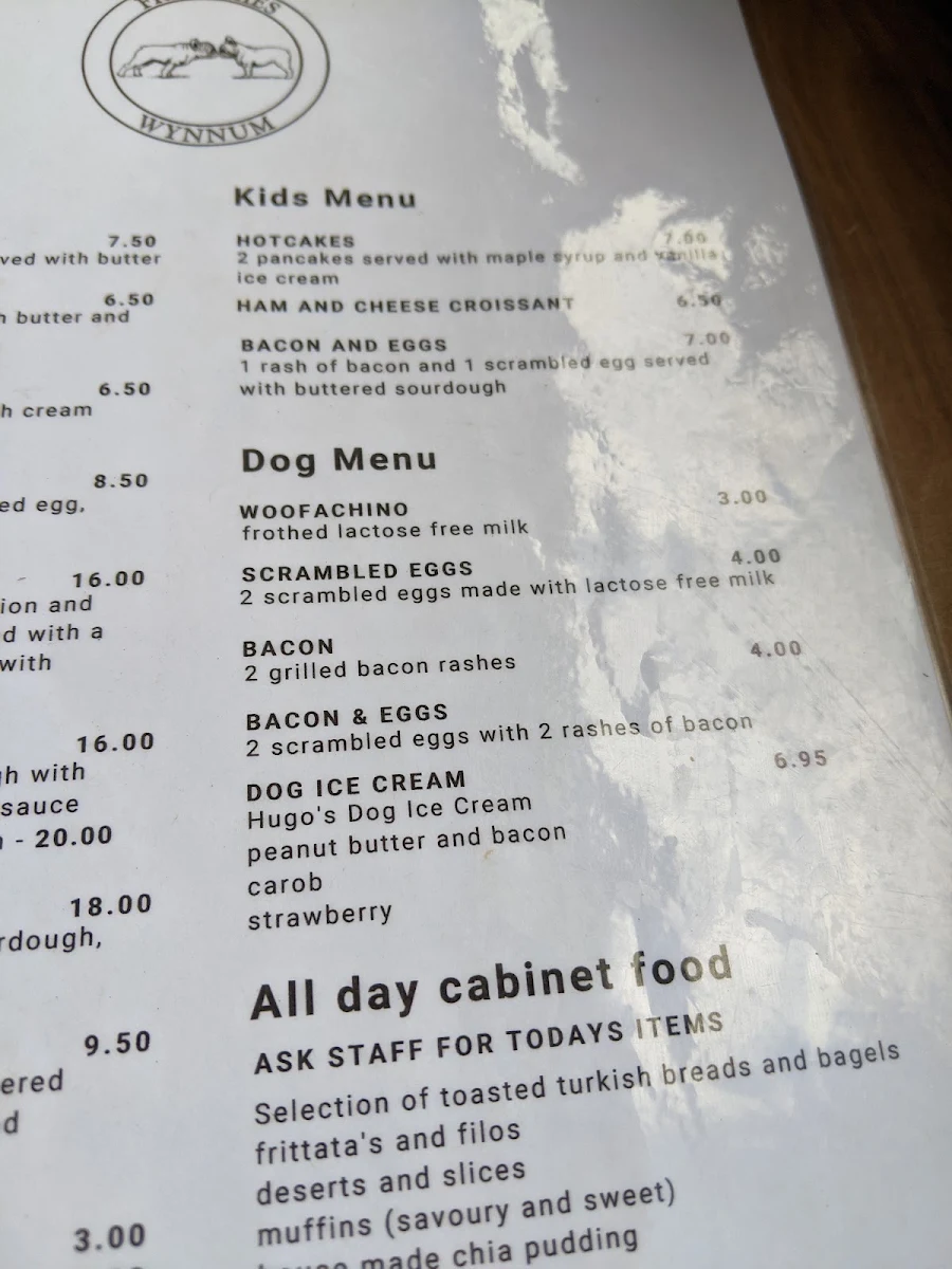 Menu, Frenchies Cafe Wynnum