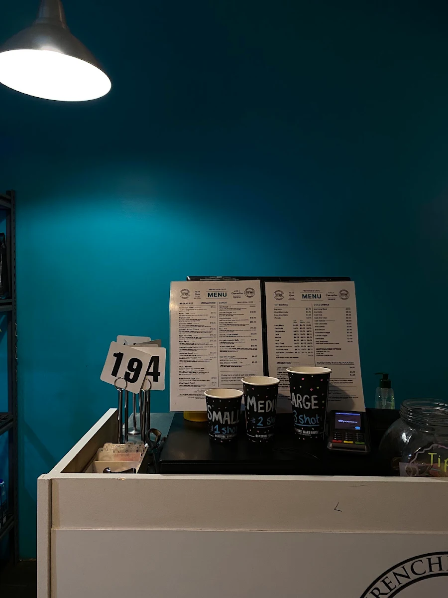 Menu, Frenchies Cafe Wynnum