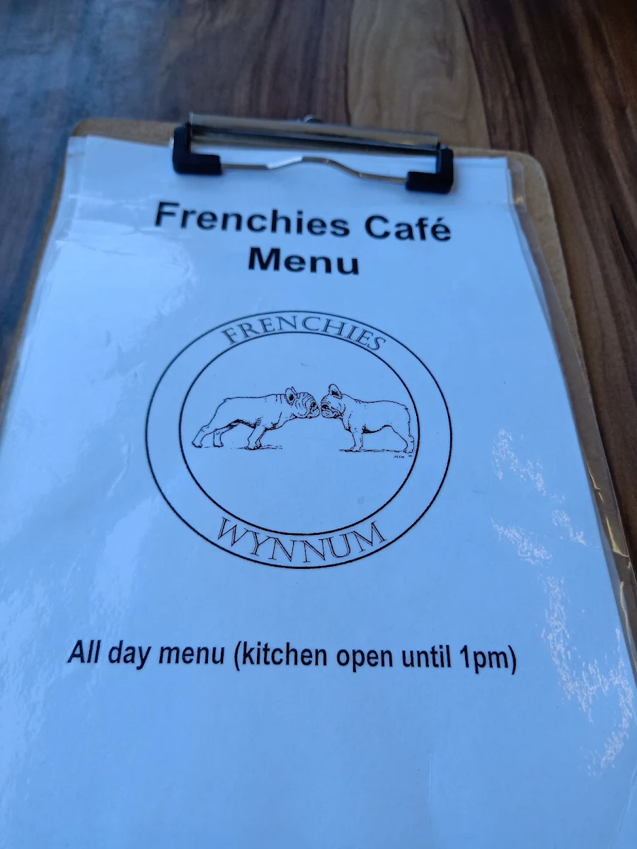 Menu, Frenchies Cafe Wynnum