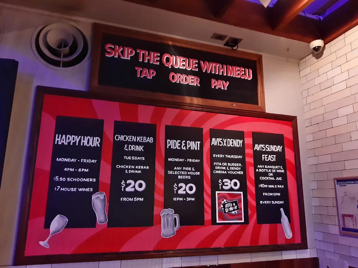 Menu, The Bank