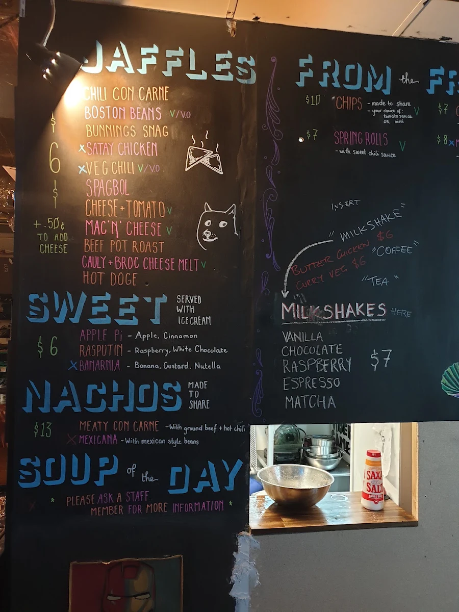 Menu, Pixel Bar & Cafe