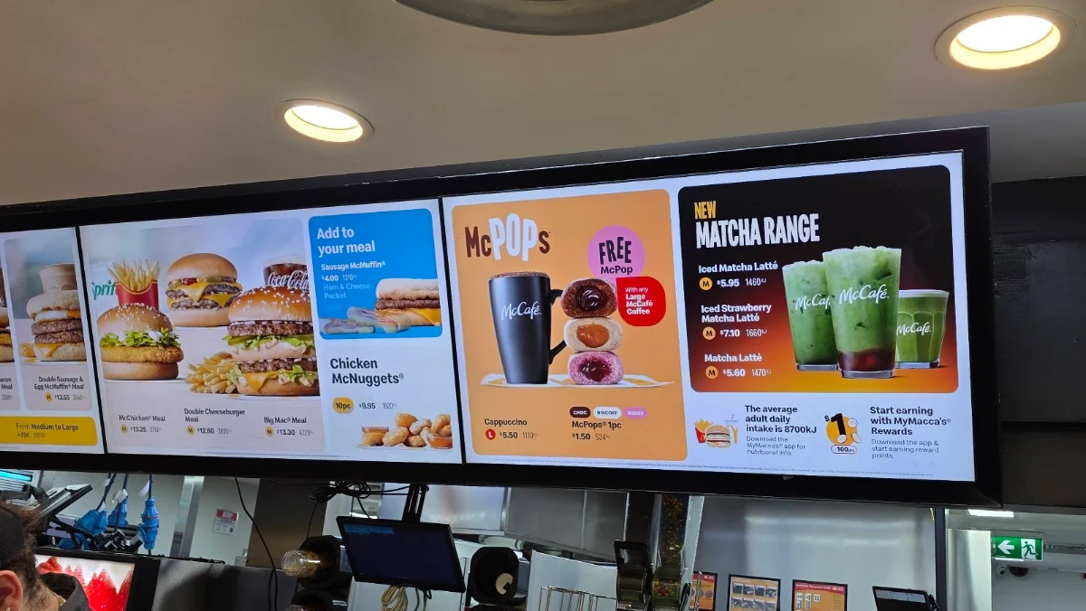 Menu, McDonald's North Ryde