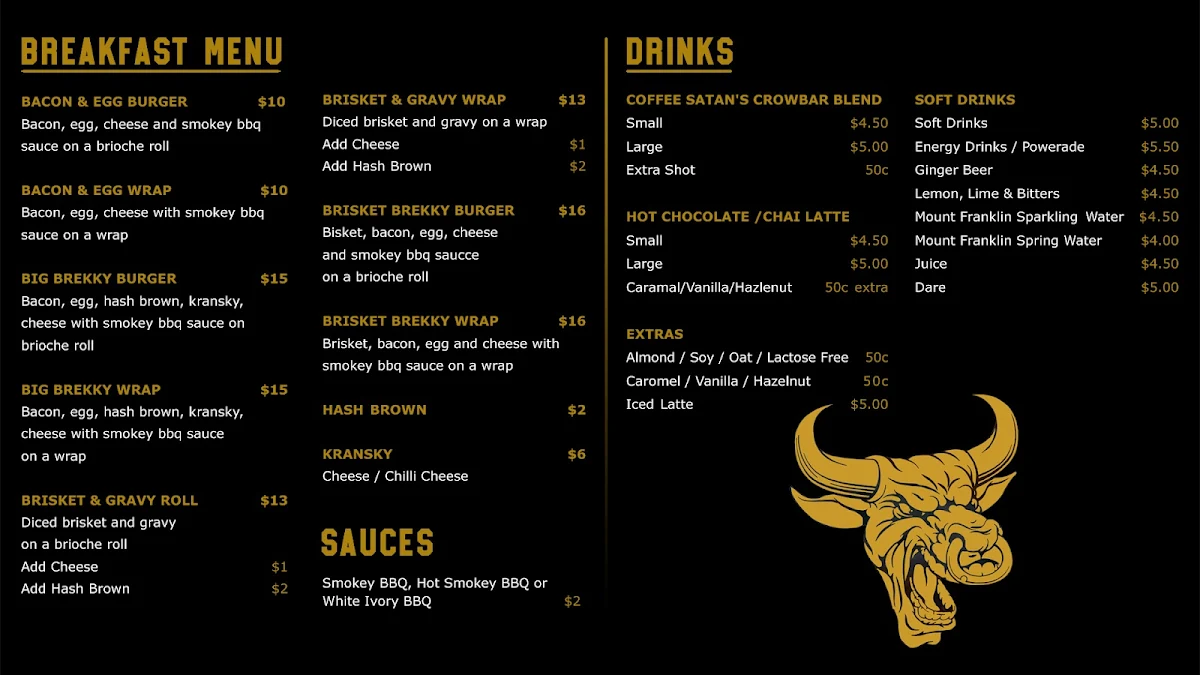 Menu, Full Throttle BBQ & Cafe