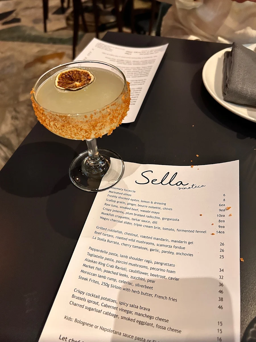 Menu, Sella Vinoteca