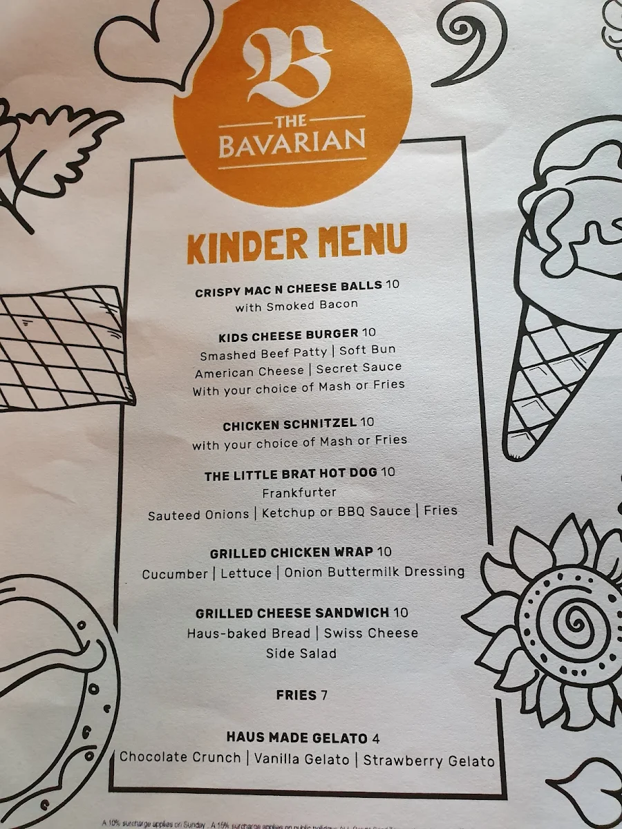 Menu, The Bavarian Mackay