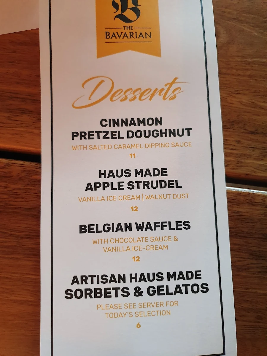Menu, The Bavarian Mackay