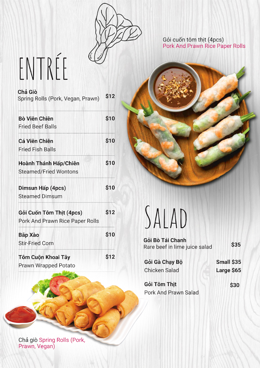 Menu, Phong Phu