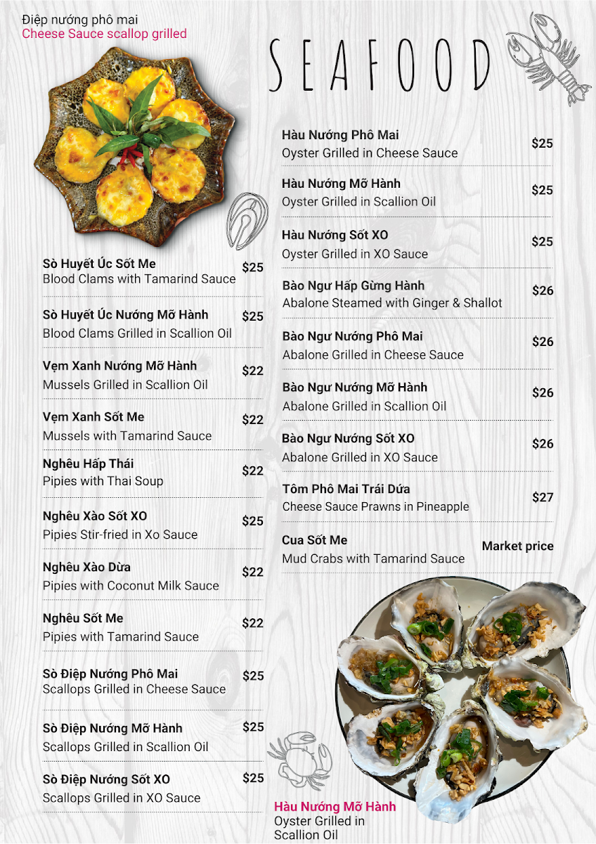 Menu, Phong Phu