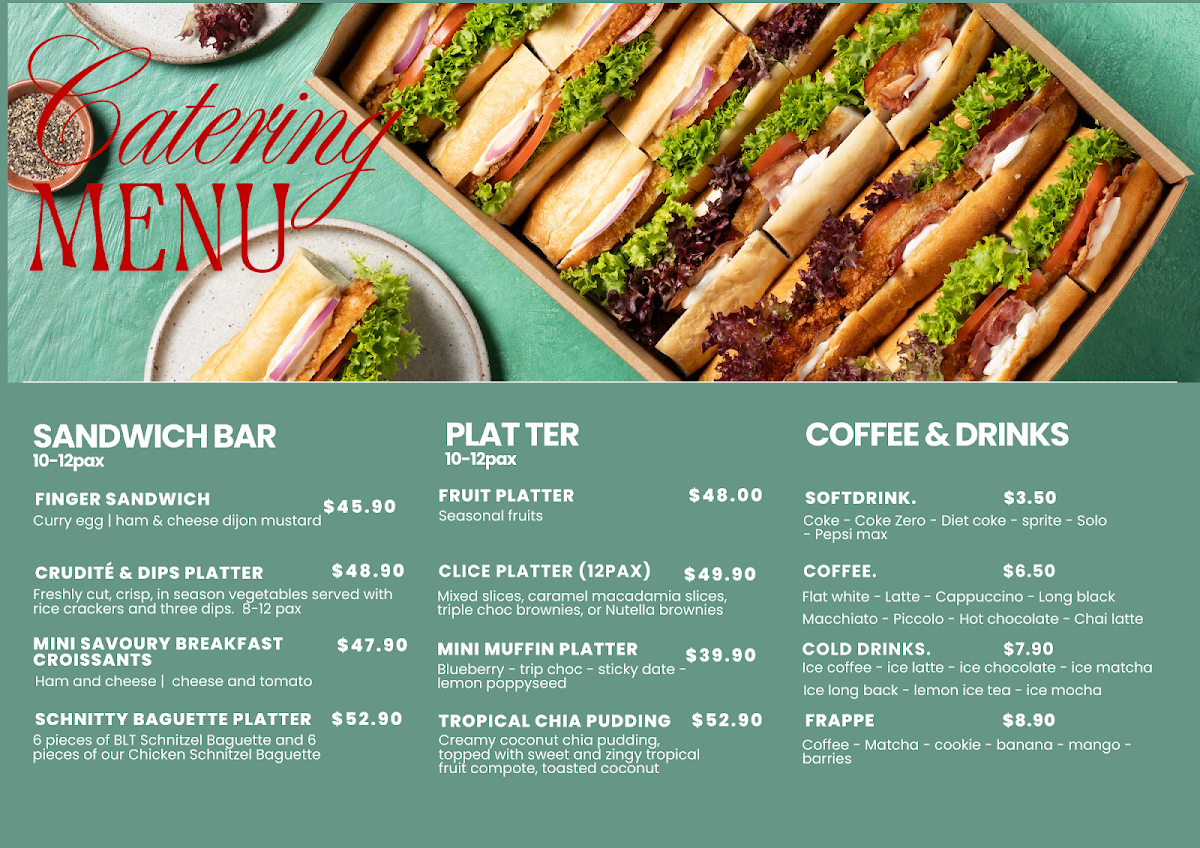 Menu, Come4Coffee, Bánh Mì & Cake