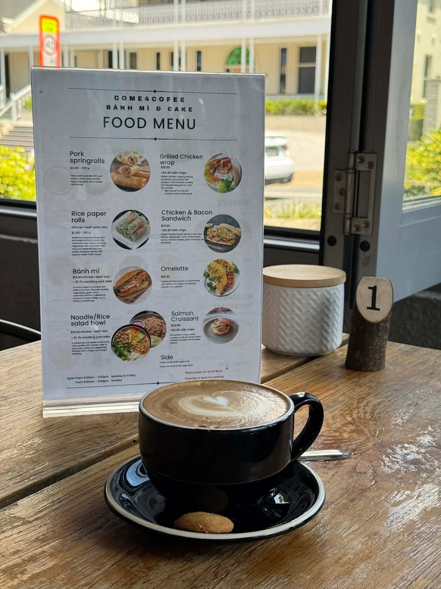 Menu, Come4Coffee, Bánh Mì & Cake