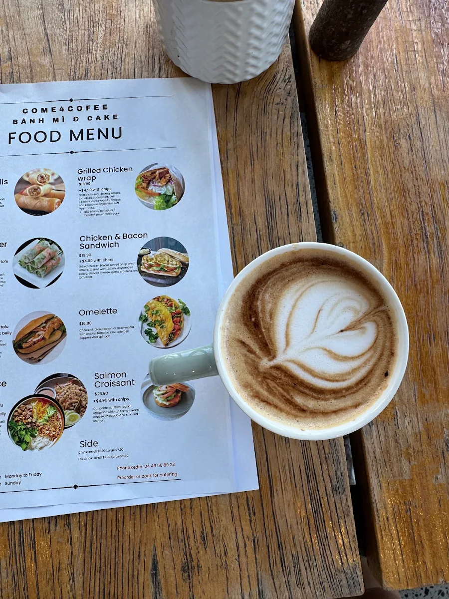 Menu, Come4Coffee, Bánh Mì & Cake