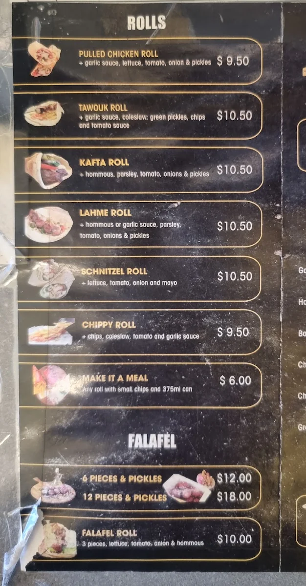Menu, Baladna Charcoal Chicken