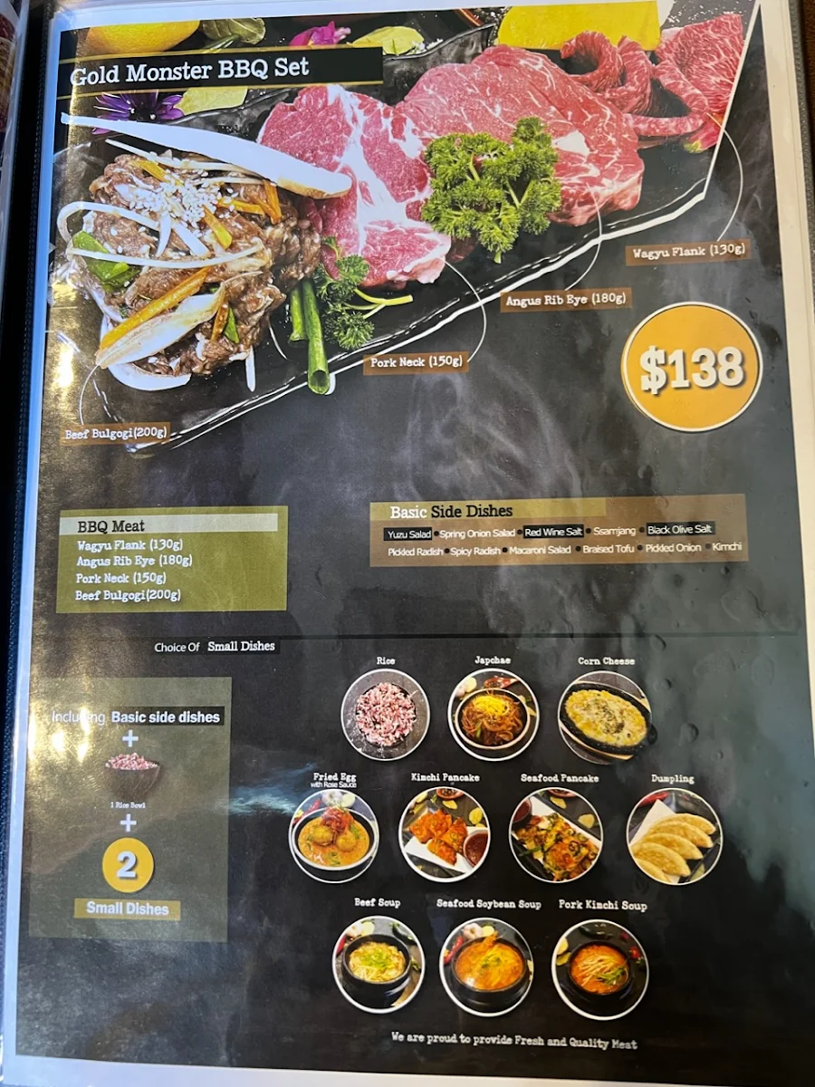 Menu, Monster BBQ & Chicken Maribyrnong