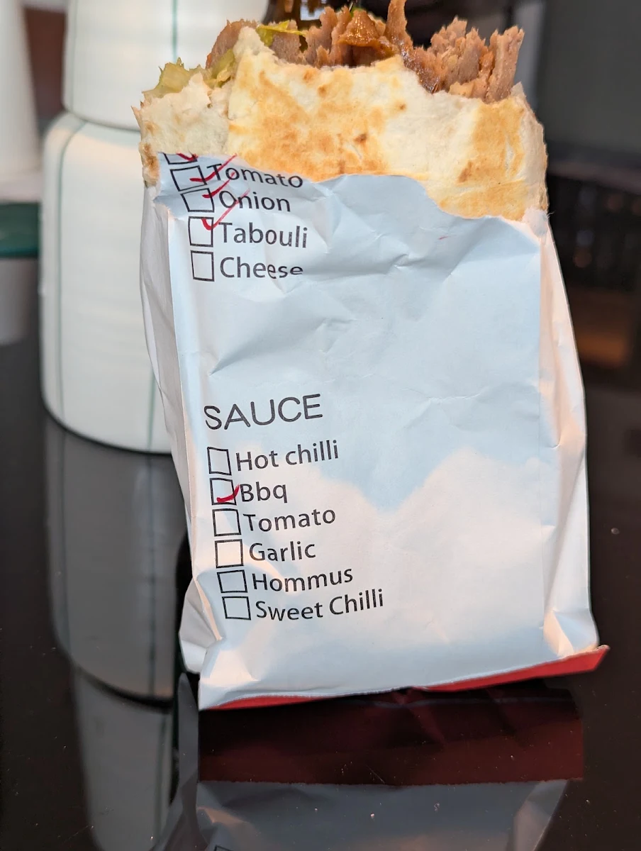 Menu, Toros Kebab ASQ