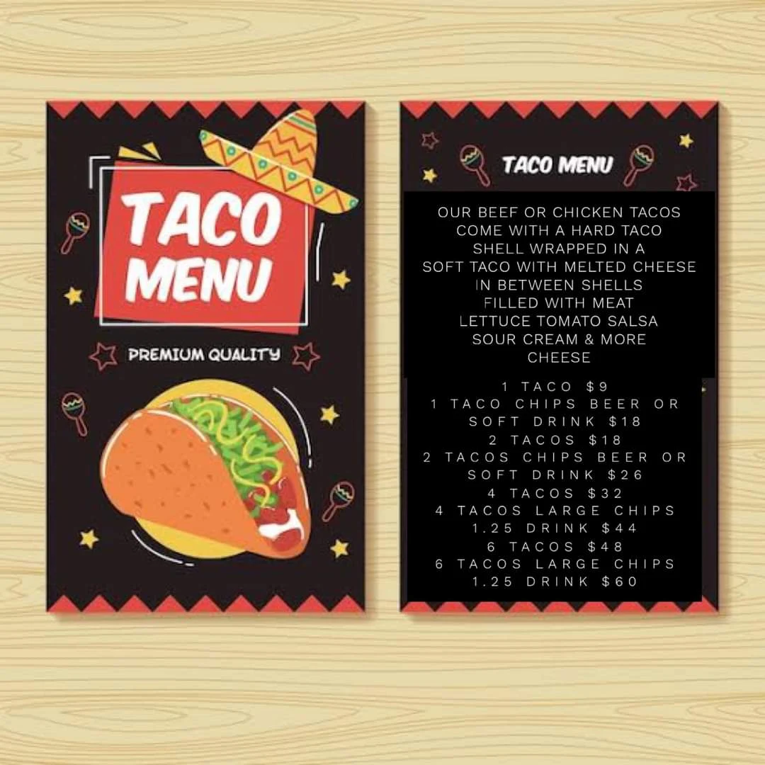 Menu, White Hart Hotel