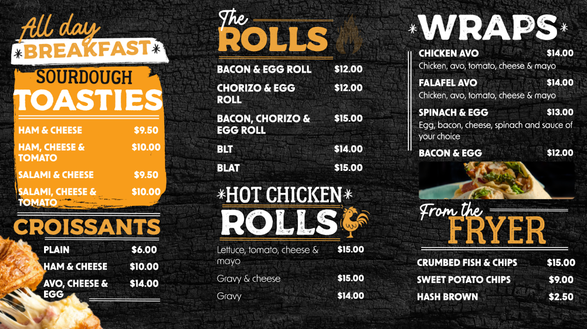 Menu, Prego Glebe